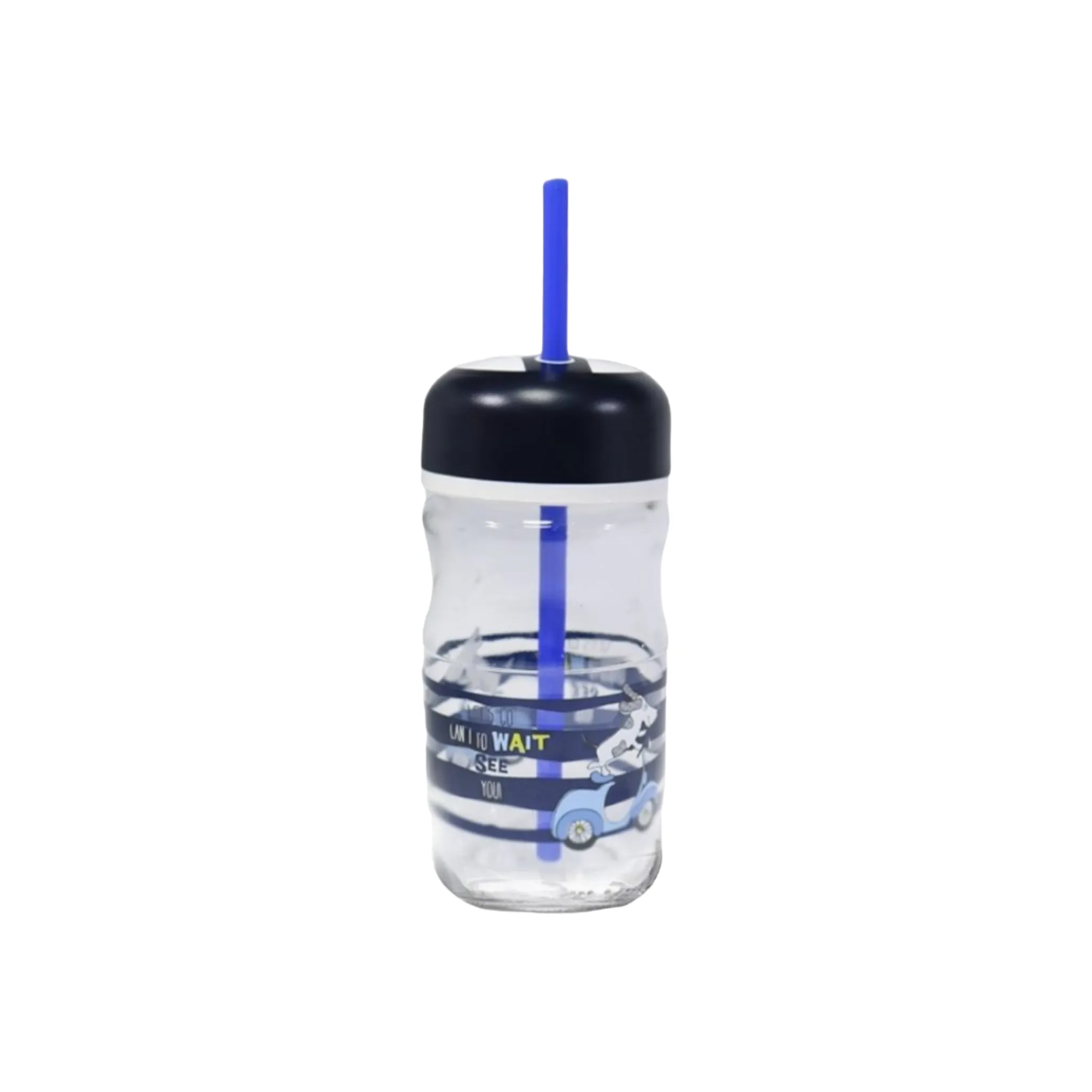 Hane Cuzy Kids Beverage Drinking Bottle with Straw 370cc HN-1753