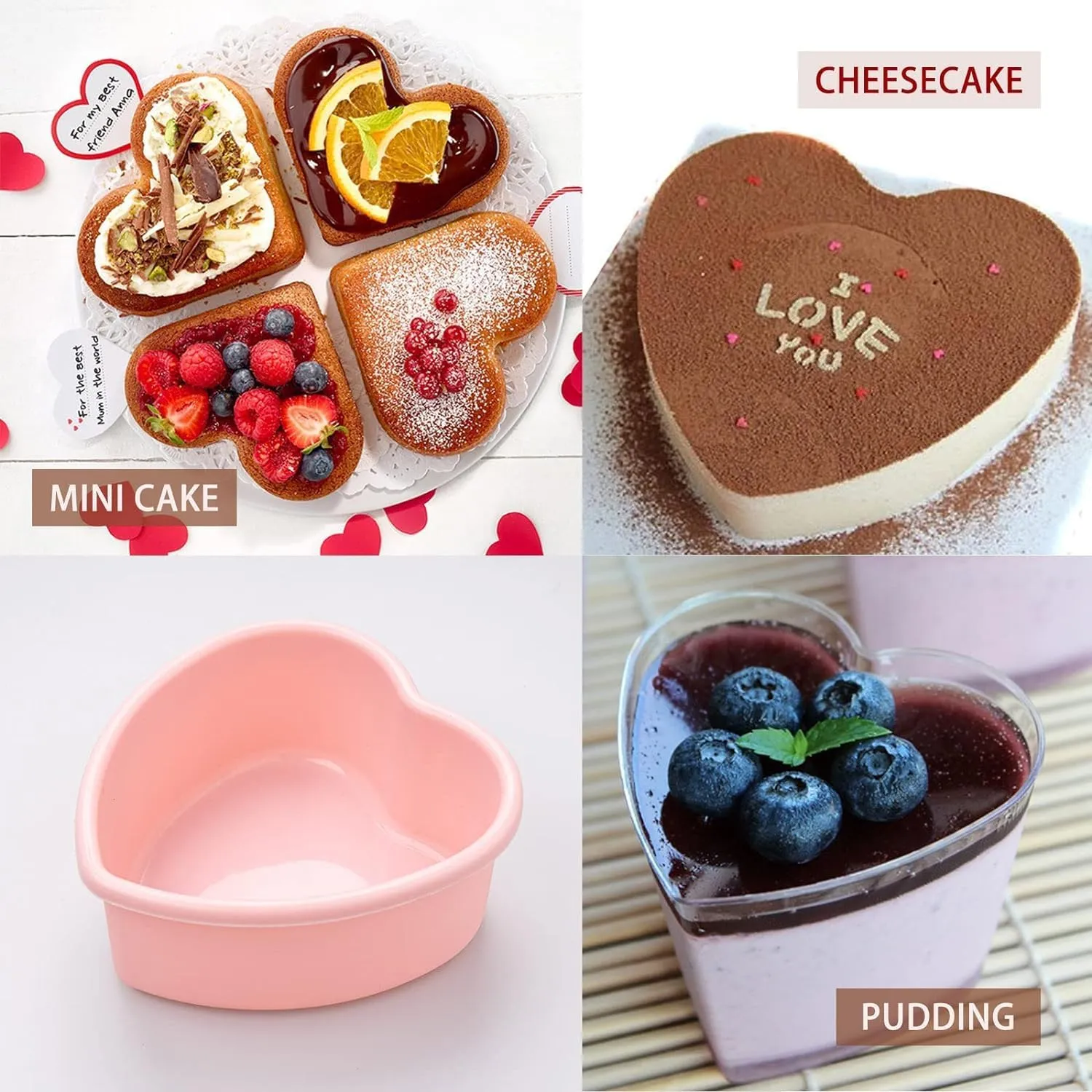 Heart Shape Silicone Baking Mold