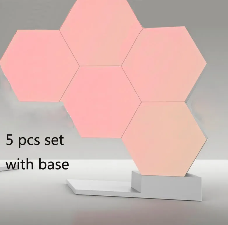 Hexagon LED Lights for Decorating The Wall During The Night and Joined Together By Magnets