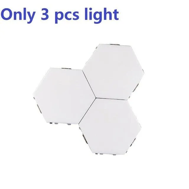 Hexagon LED Lights for Decorating The Wall During The Night and Joined Together By Magnets