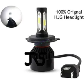 HJG M3 3 Side H4 LED Headlight Bulb with Cooling Fan Head lamp Conversion Kit for Bike Car SUV and Motorcycles (55W, White)