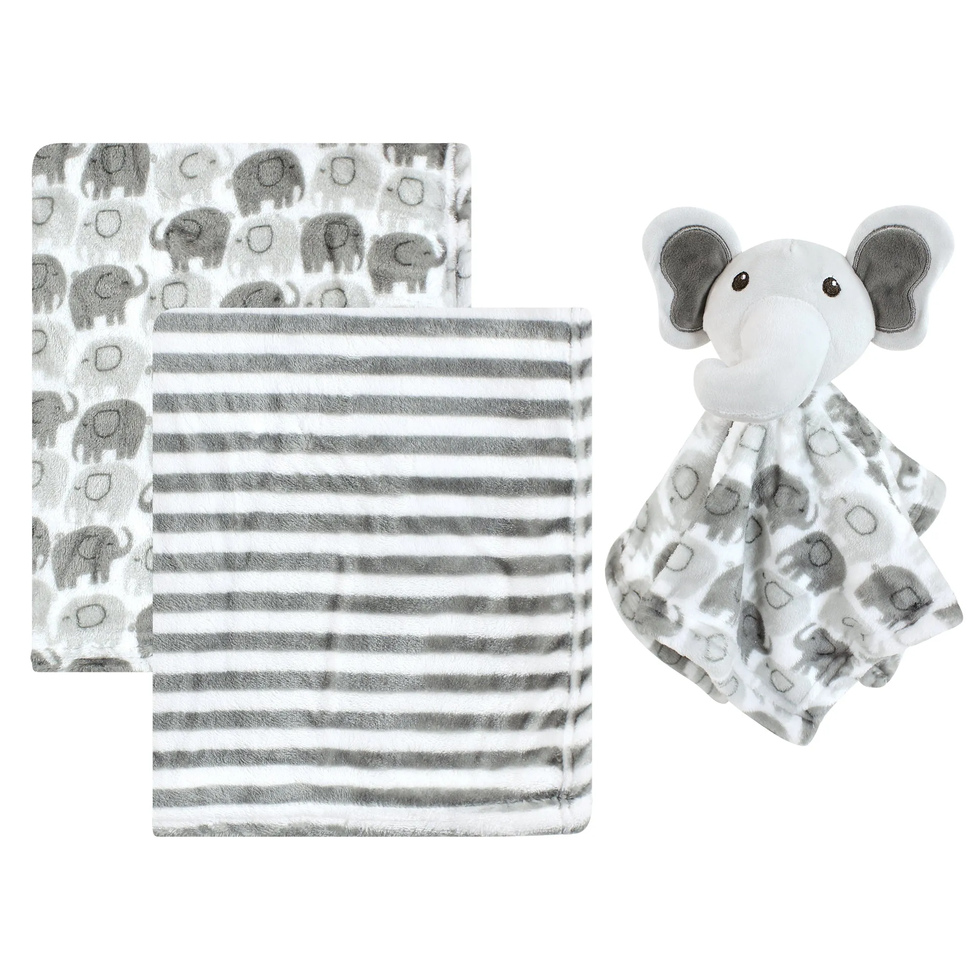 Hudson Baby Plush Blanket with Security Blanket, Unisex Elephant