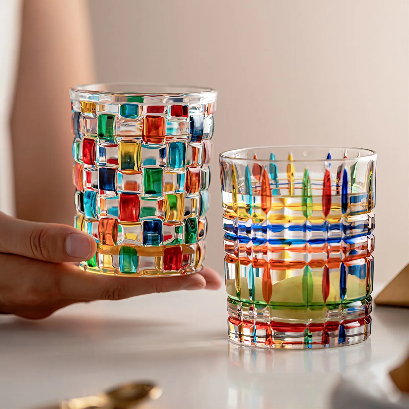 Italy Crystal Color Whiskey Cup