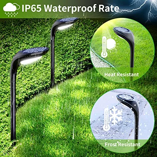 JSOT 150 Lumen Bright Solar Outdoor Lights,4 Pack Solar Pathway Lights Waterproof Landscape Lighting Path Light for Garden Decor Walkway Yard Driveway Holiday Decorative Lamp