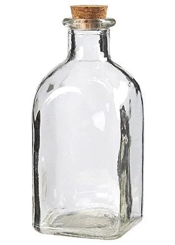 Juvale Clear Glass Bottles with Cork Lids (12 Pack)