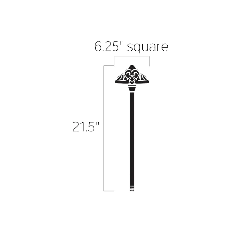 Kichler 15437 Pierced Scrollwork 6" 12V Path Light