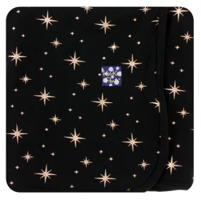 KicKee Pants Holiday Swaddling Blanket - Rose Gold Bright Stars