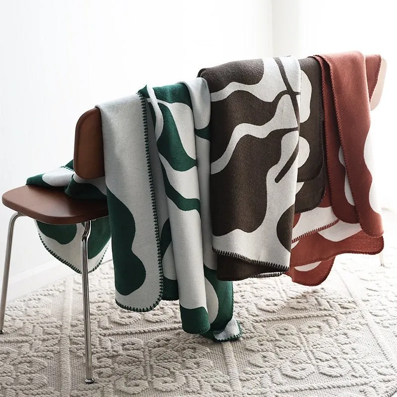 Knitted Blankets Bohemian Abstract Throw Blanket