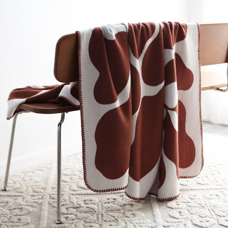 Knitted Blankets Bohemian Abstract Throw Blanket