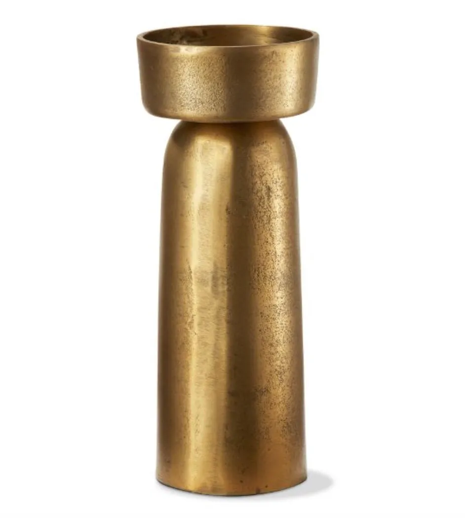 Knoll Gold Pillar Candle Holders