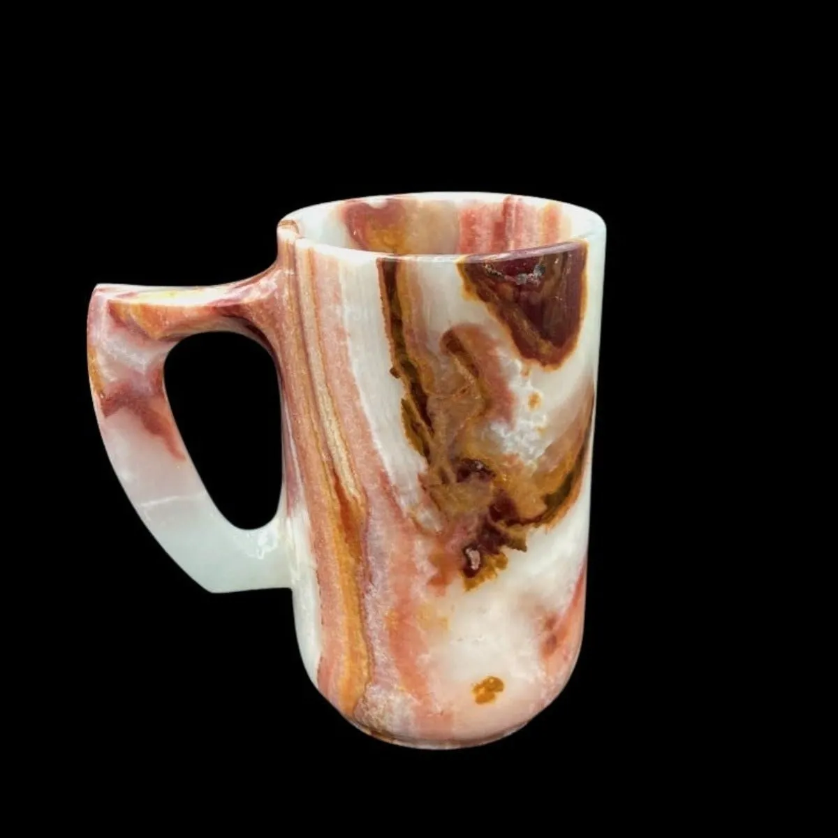 Large Red And White Onyx Mug Coffee Cup