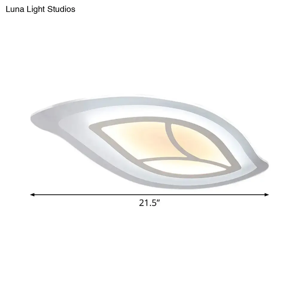 LED Leaf Flush Mount Ceiling Light in Warm/White