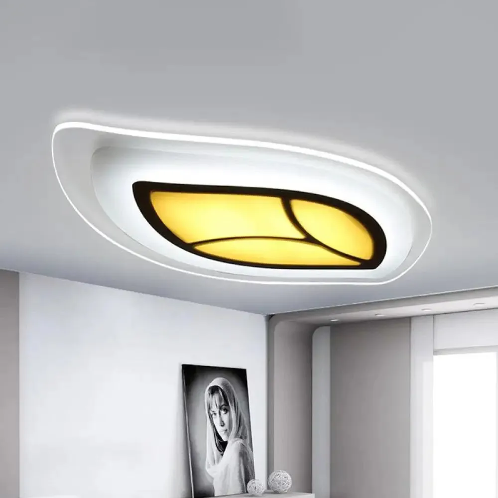 LED Leaf Flush Mount Ceiling Light in Warm/White