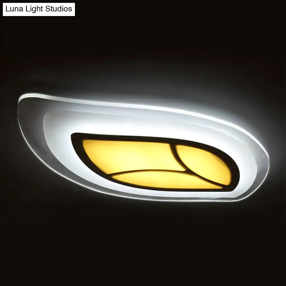 LED Leaf Flush Mount Ceiling Light in Warm/White