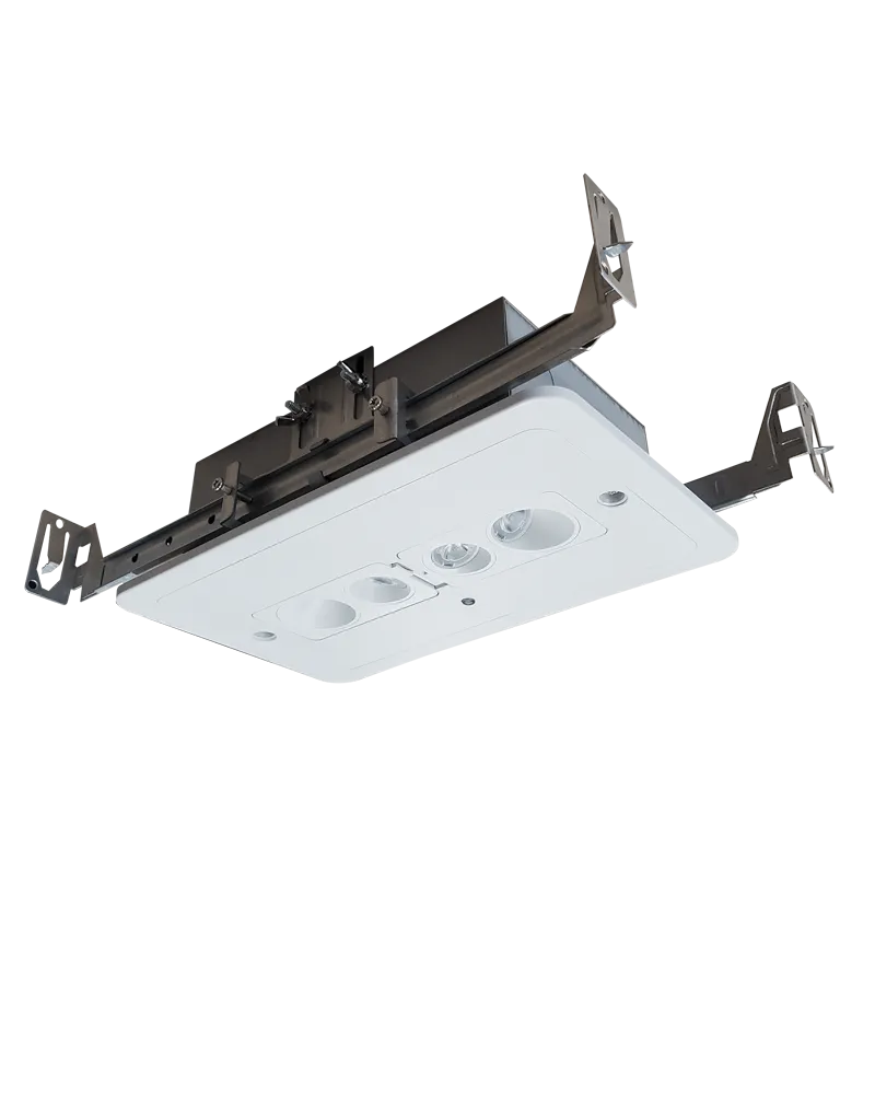 LED Recessed Emergency Light, 120-277V, Black or White Finish