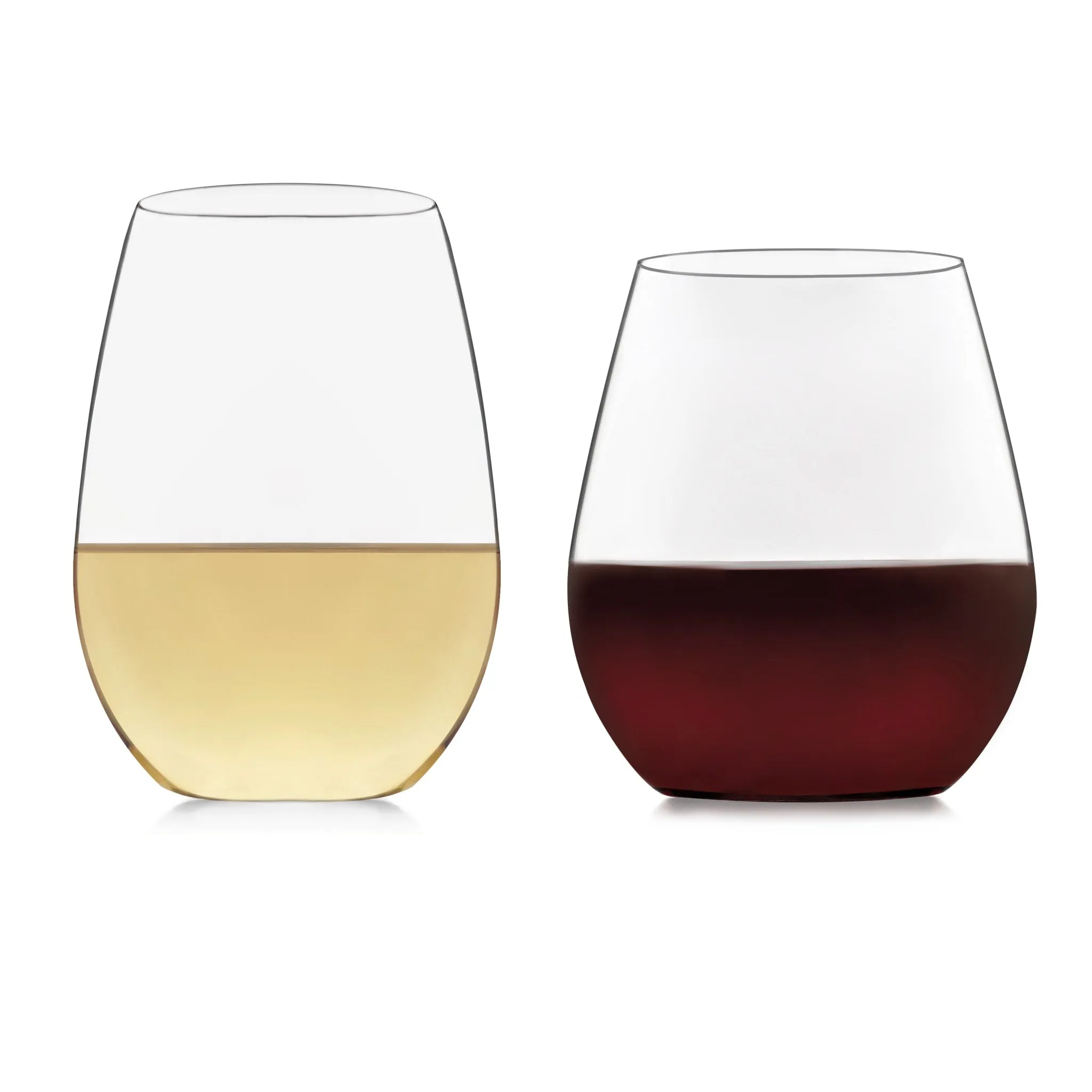 Libbey Signature Kentfield Stemless 12 Piece Wine Glass Party Set for Red and White Wines