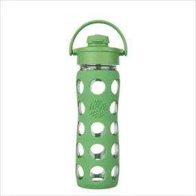 Lifefactory 16oz Flip Cap Glass Bottle in Grass Green