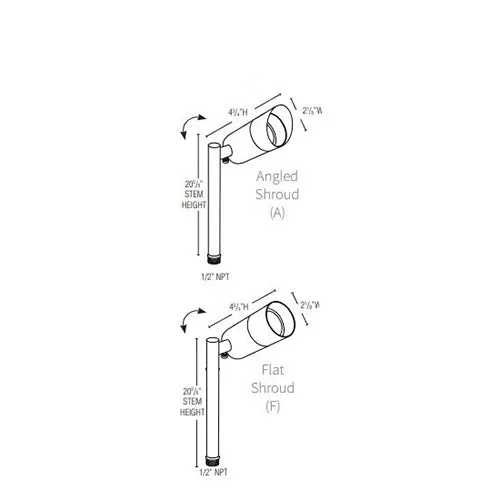 Lightcraft Outdoor Natural Bronze Architectural Path Light 12V Stake Included