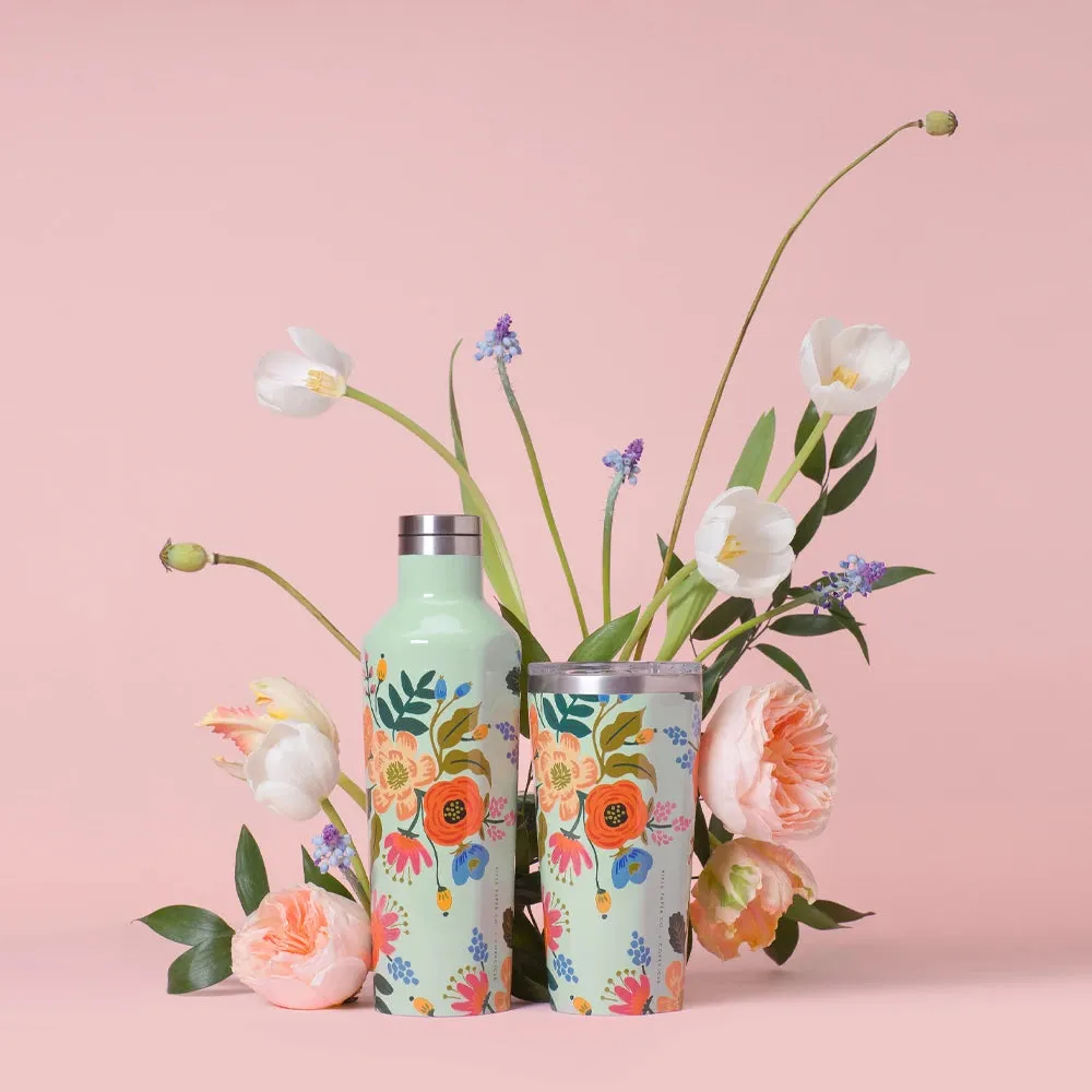 Lively Floral Mint Drinkware