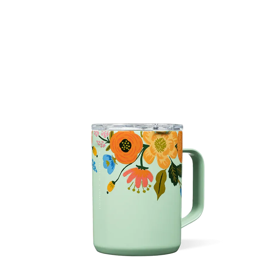 Lively Floral Mint Drinkware