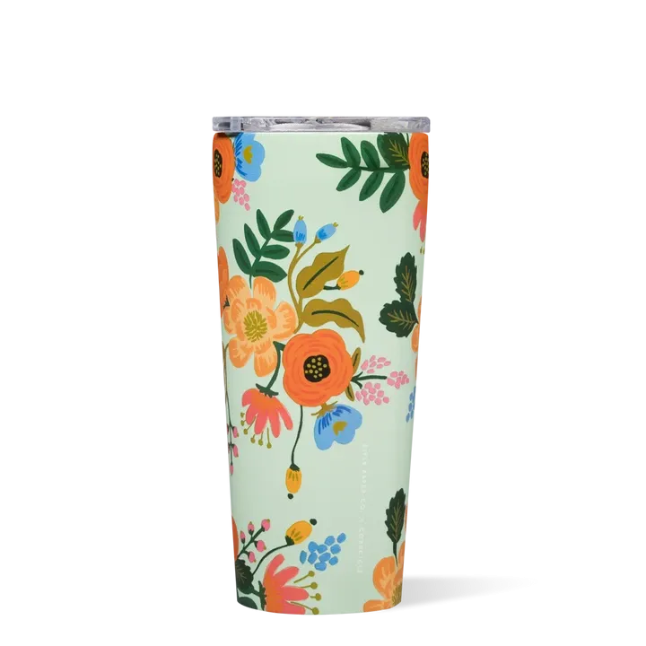 Lively Floral Mint Drinkware