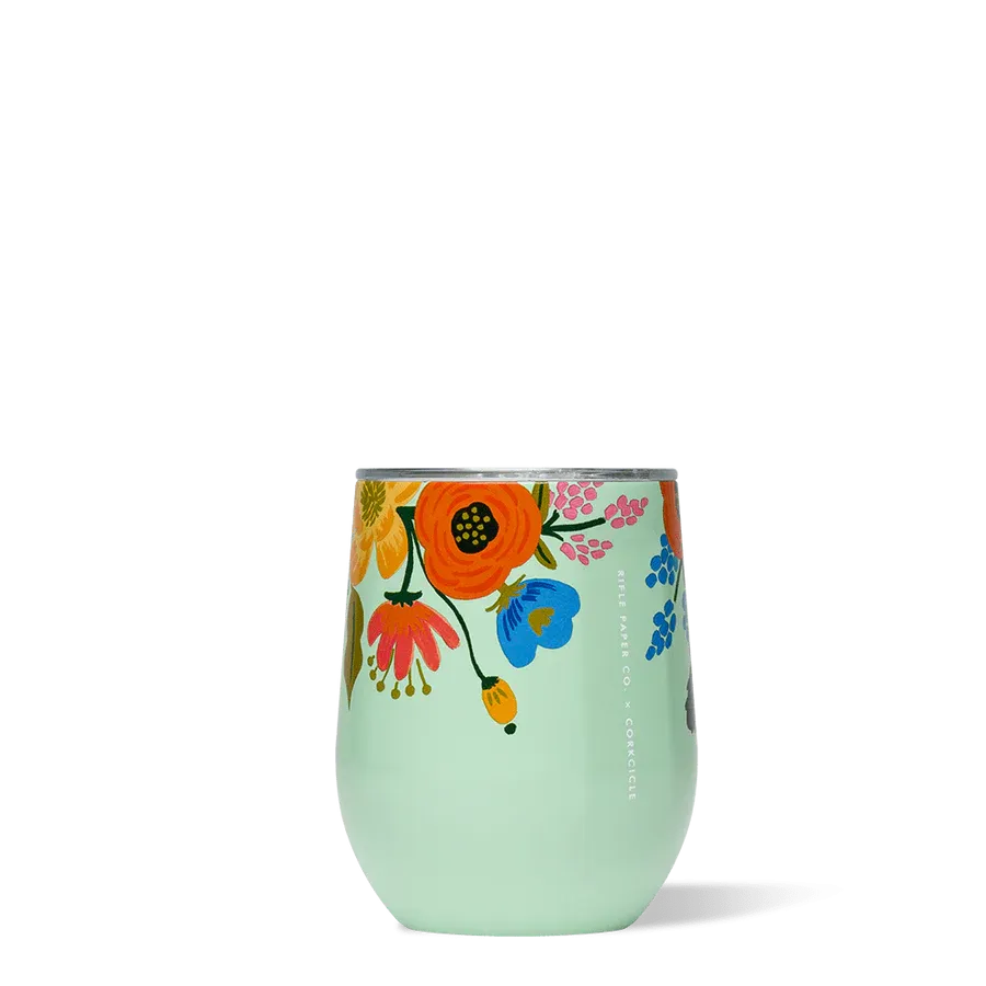 Lively Floral Mint Drinkware