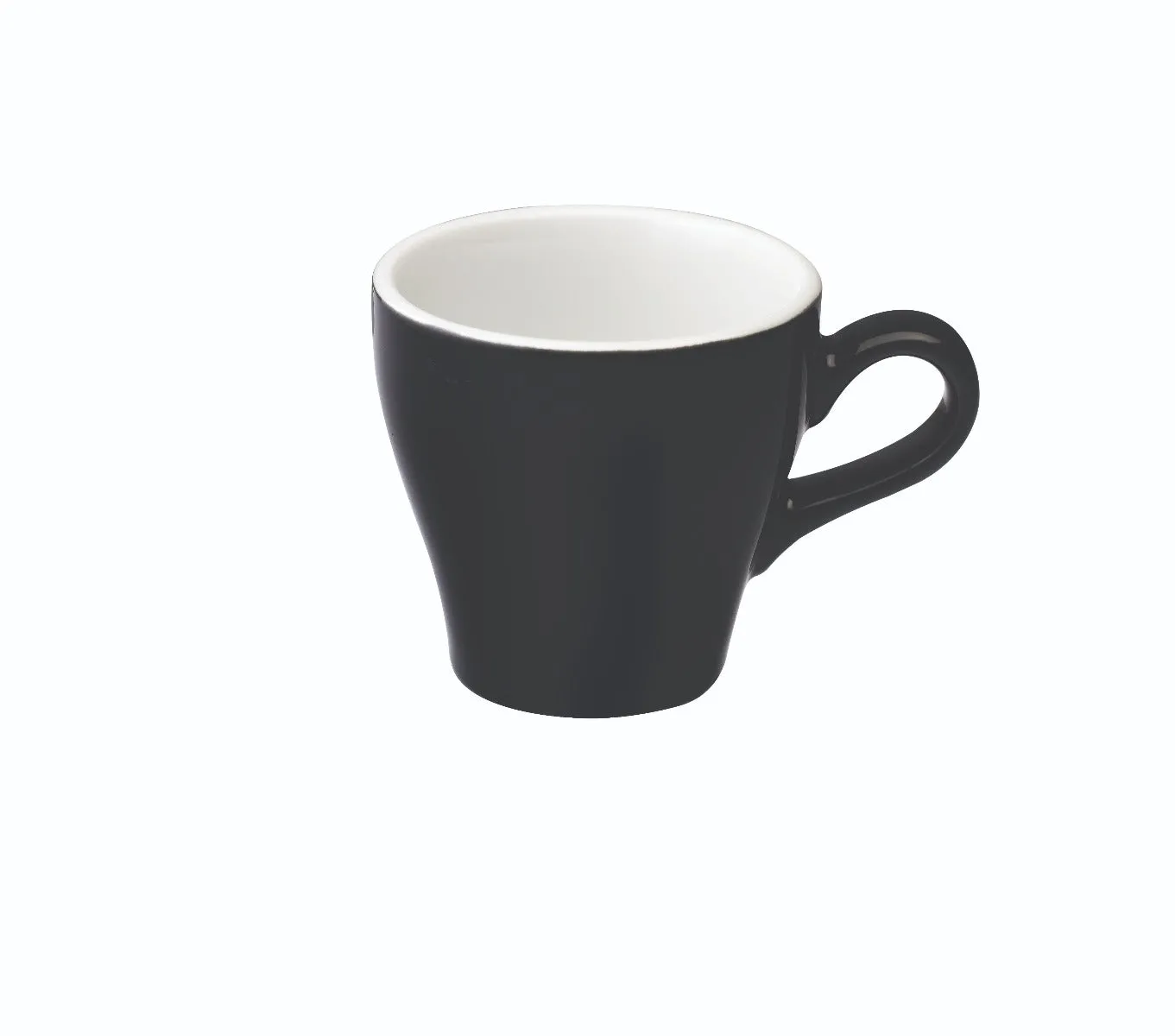 Loveramics Tulip Style Cappuccino Cup & Saucer - Black (6oz/180ml)