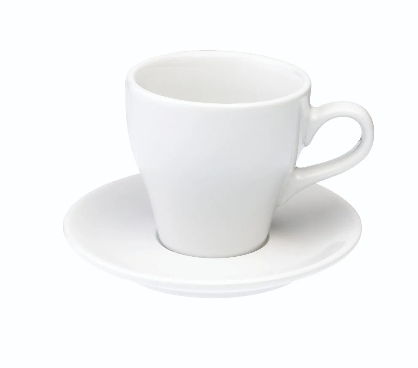 Loveramics Tulip Style Latte Cup & Saucer - White (9.5oz/280ml)