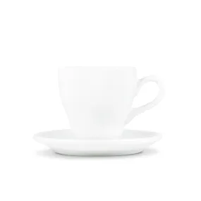 Loveramics Tulip Style Latte Cup & Saucer - White (9.5oz/280ml)