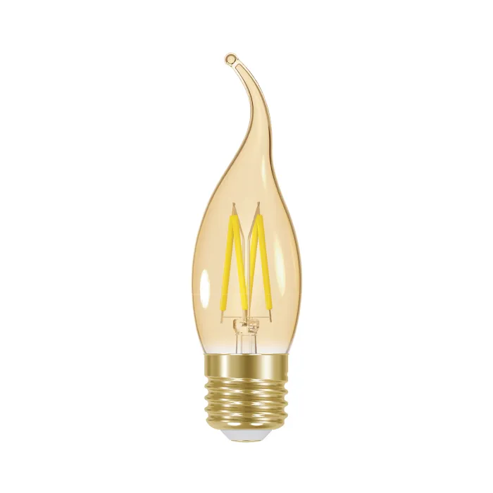 LUMiLiFe 4.8W E27 Flame Tip Filament - Dimmable - 330lm - 2200K