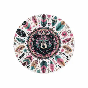 Mandella_Bear_Awd35144  Circular Micro Fleece Blanket 47"