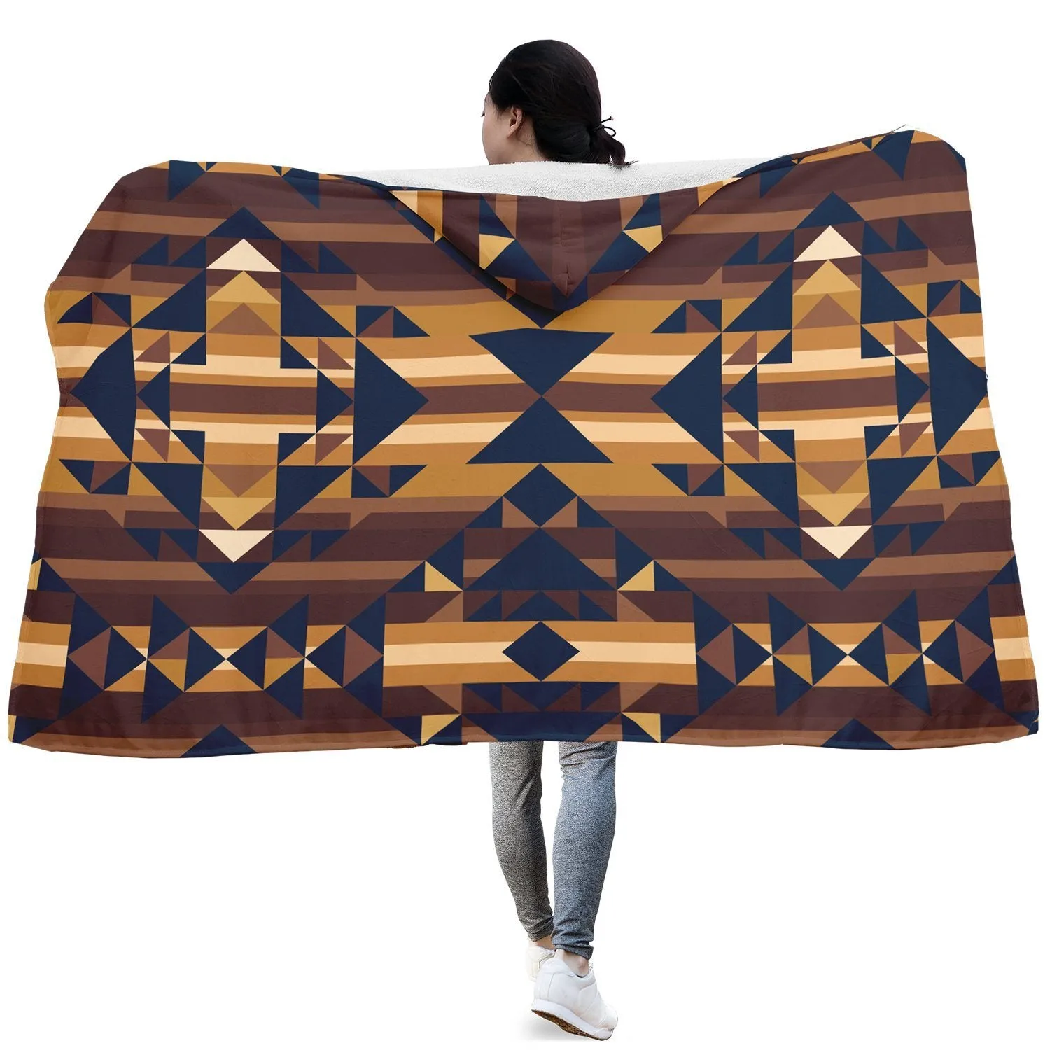 Marron Cloud Hooded Blanket