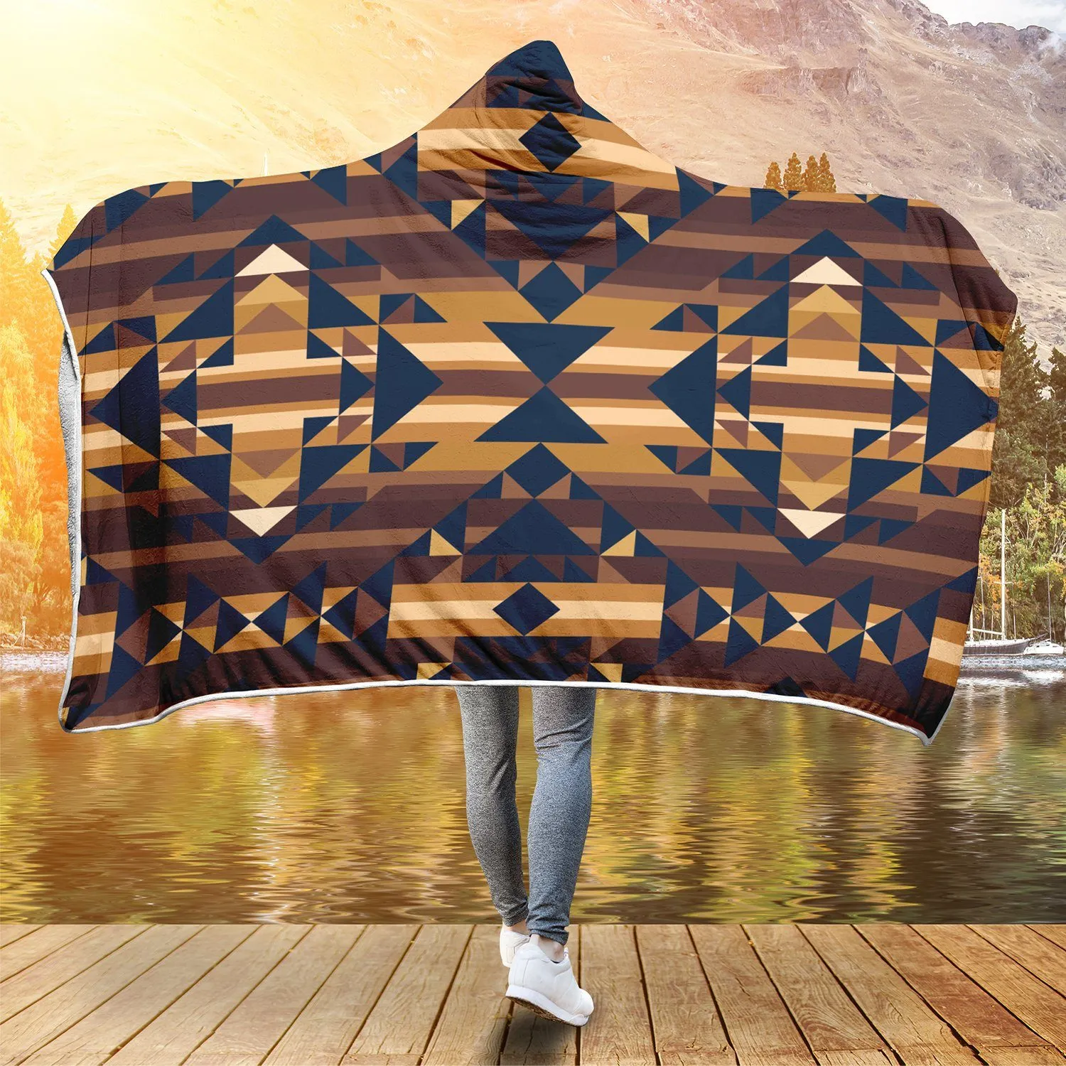 Marron Cloud Hooded Blanket