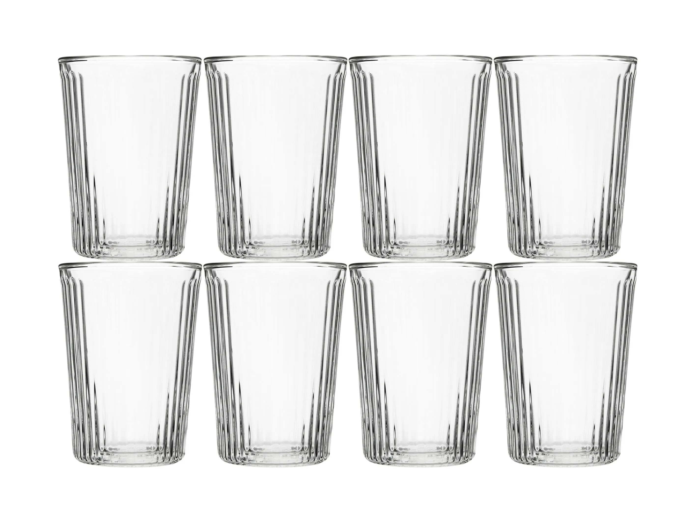 Maxwell & Williams Blend Stripey Double Wall Cup 250ml - Set of 8