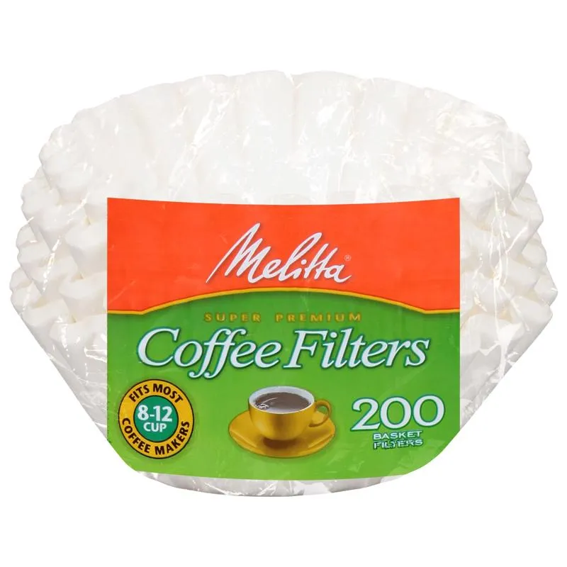 Melitta 8-12 cups White Basket Coffee Filter 200 pk