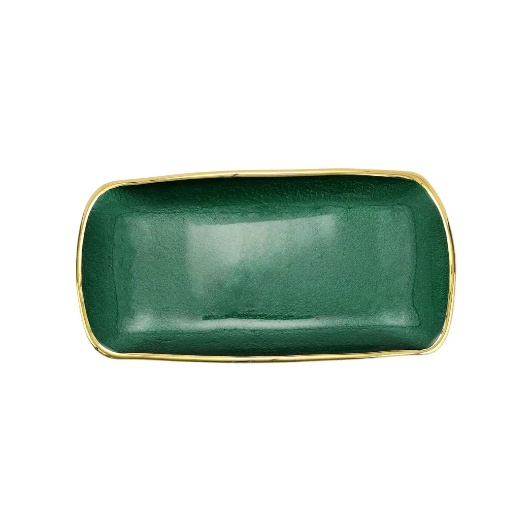 Mettalic Glass Tray