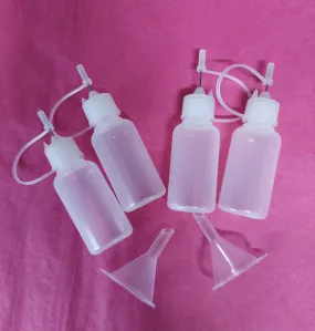 Mini Pour Bottles 20ml with cap and funnels