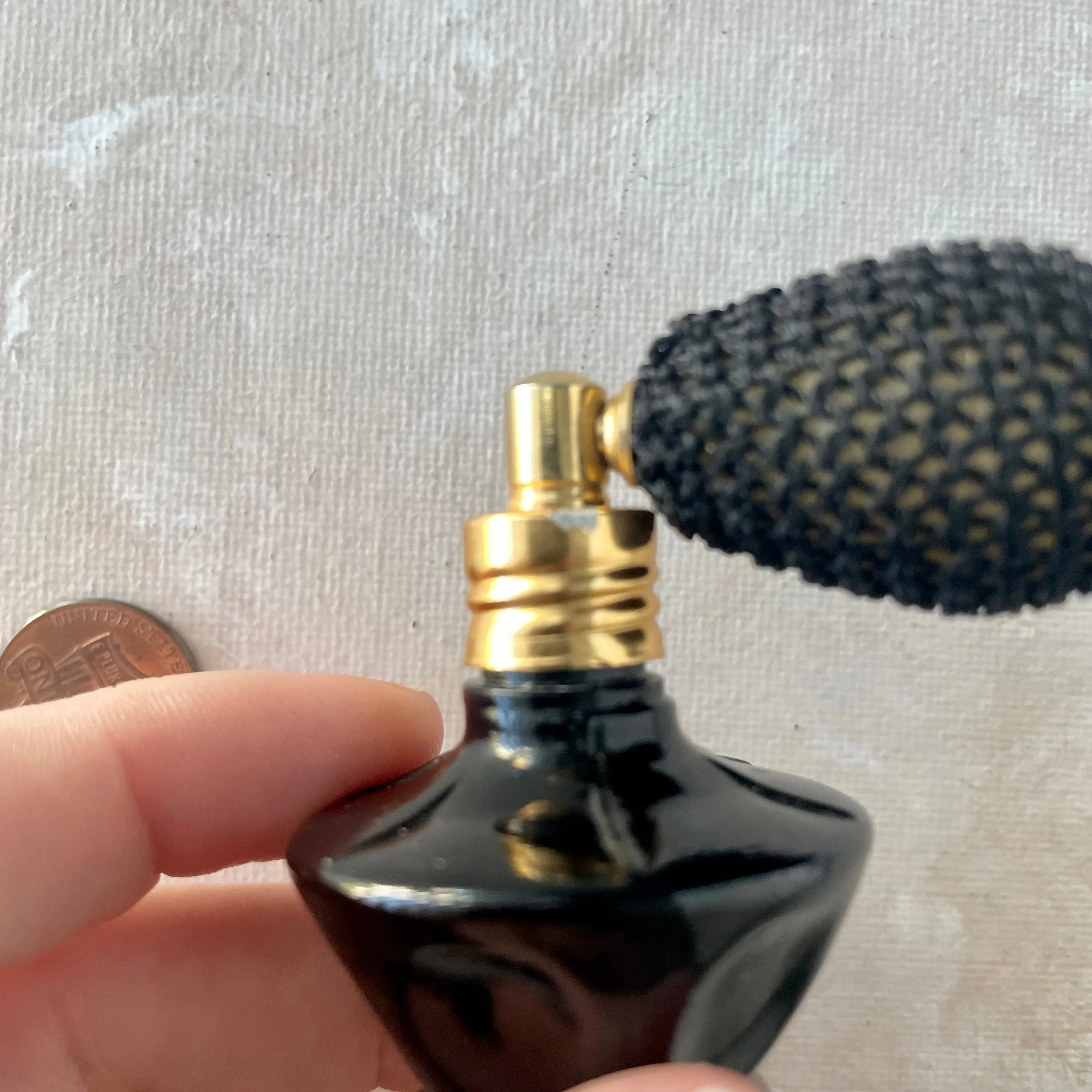 MINIATURE Black Atomizer -  Glass Atomizer