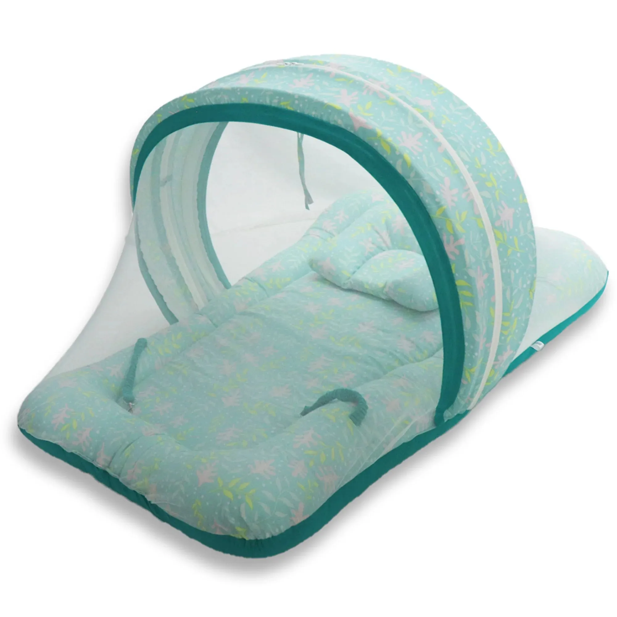 Minty Flora Mosquito Net and Quilt - Combo Set