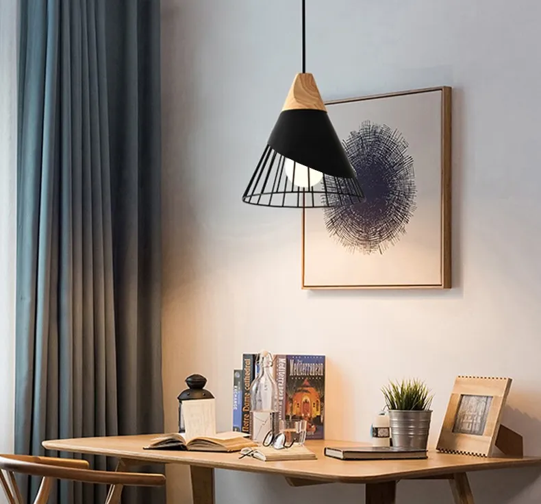 Modern Wooden Cone Pendant Lights