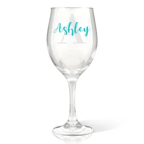 Monogram Wine Glass