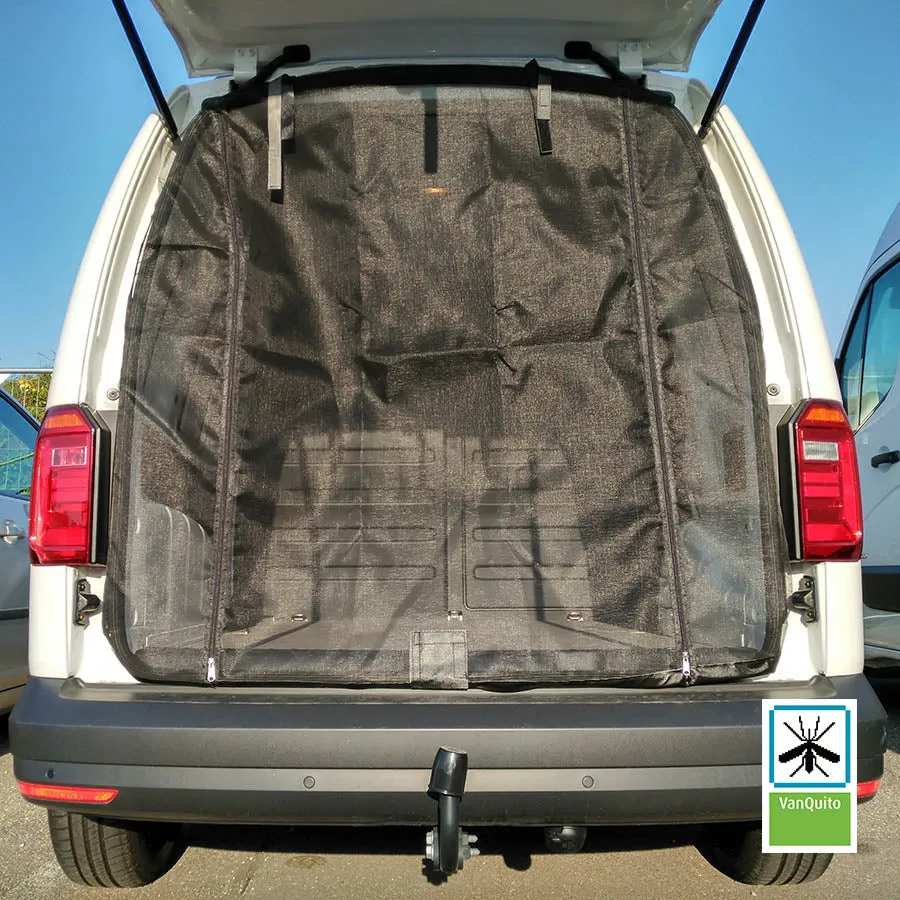 Mosquito Net VW Caddy REAR from 2010-2020 with Integrated Zippers