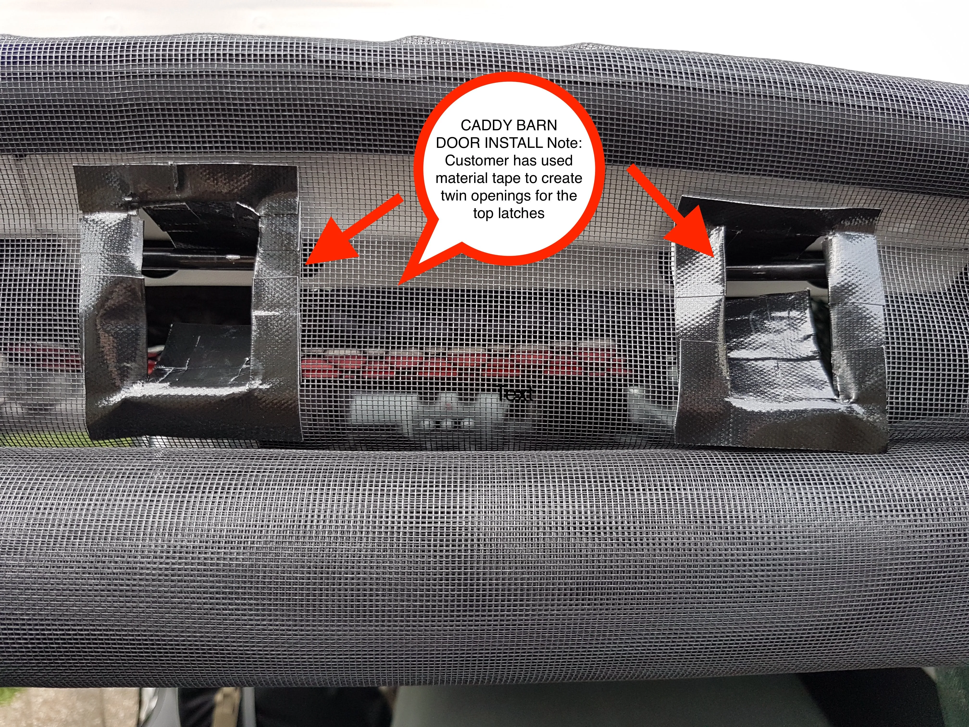 Mosquito Net VW Caddy REAR from 2010-2020 with Integrated Zippers