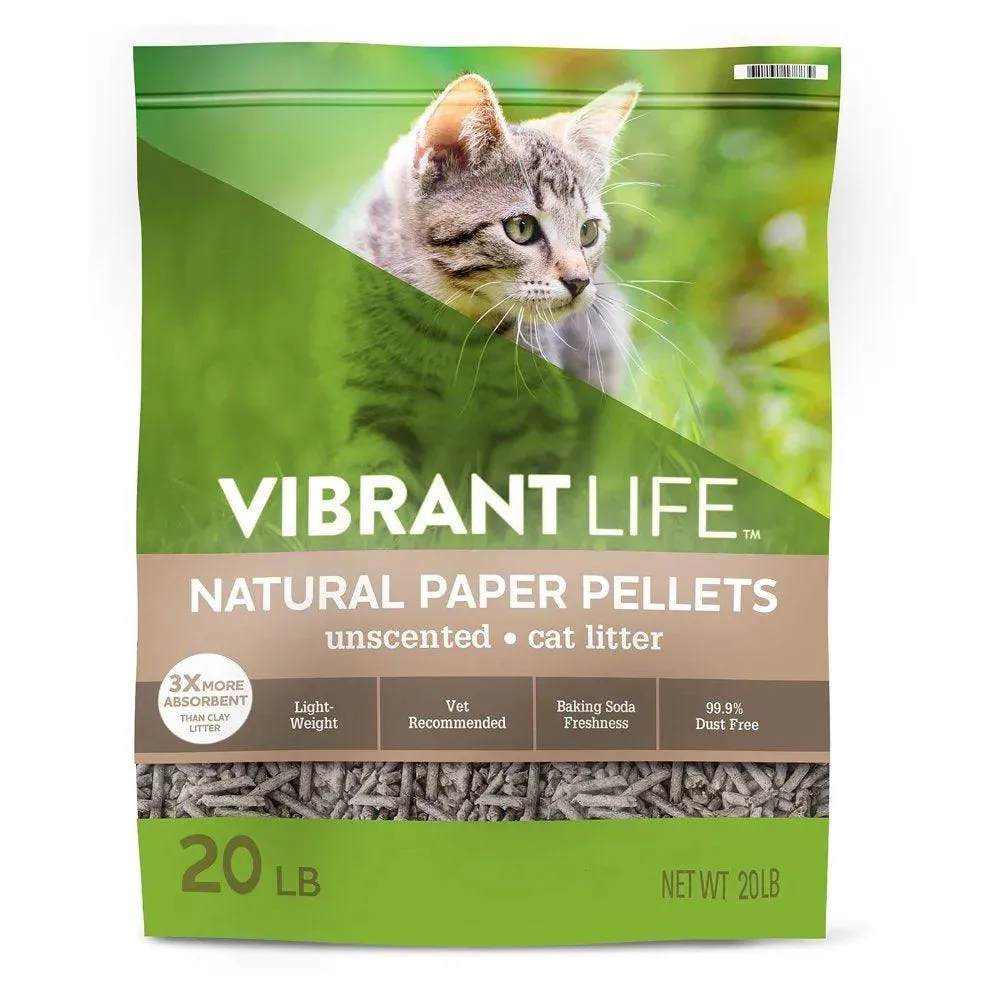 Natural Paper Pellets Cat Litter 20 Lb