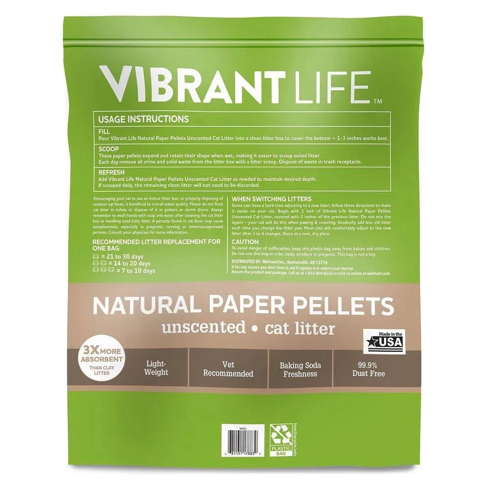 Natural Paper Pellets Cat Litter 20 Lb