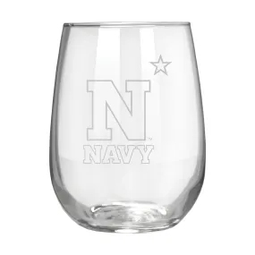 Naval Academy Midshipmen 17 oz. Stemless Wine Glass