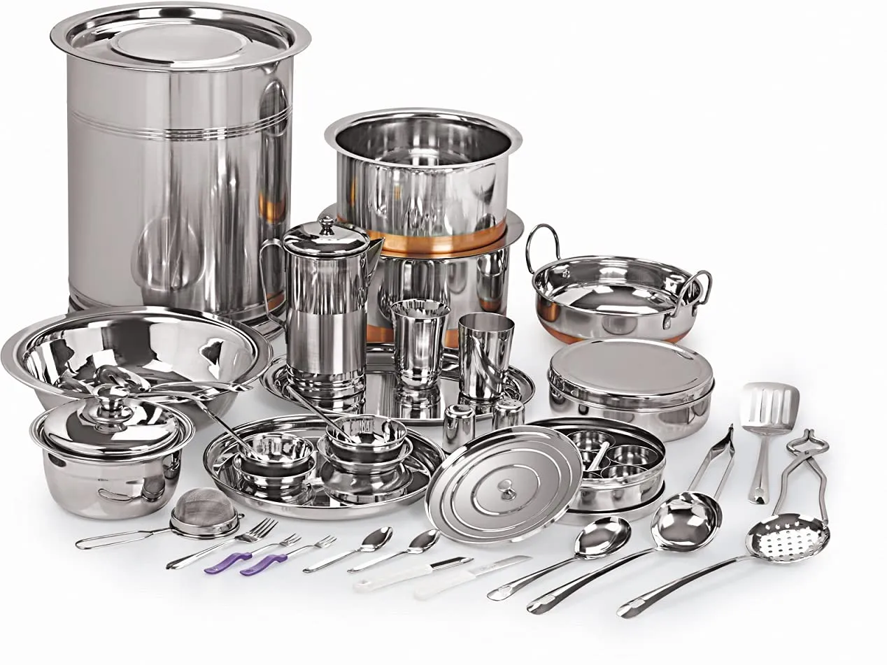 Neelam Stainless Steel DLX Premium 101 pc Wedding Dinner Set