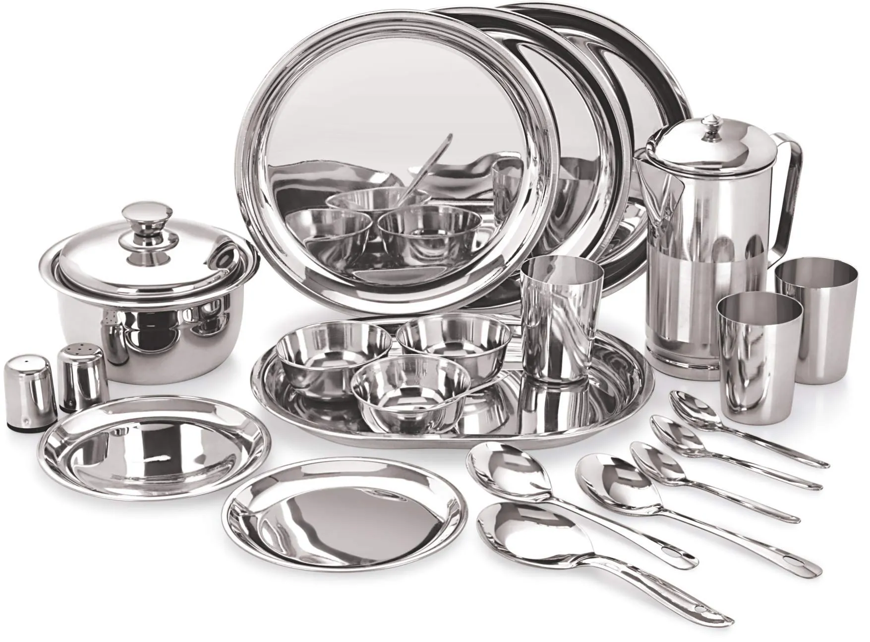 Neelam Stainless Steel Premium 41 pcs Dinner Set