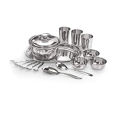 Neelam Stainless Steel Premium 55 pcs Dinner Set