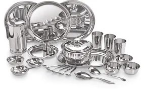 Neelam Stainless Steel Premium 55 pcs Dinner Set